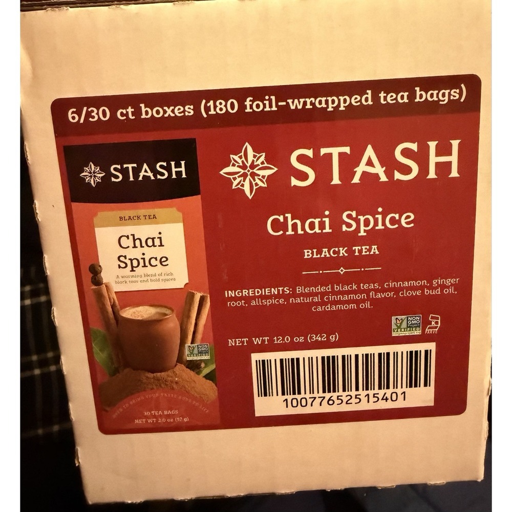 6 Pack - Stash Chai Spice Black Tea Bags - 180 Count